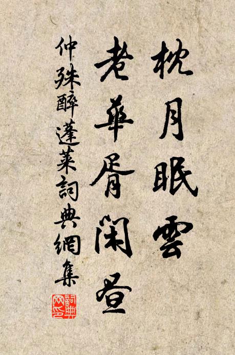 仲殊枕月眠云，老华胥闲昼书法作品欣赏