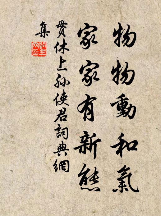 贯休物物动和气,家家有新态书法作品欣赏