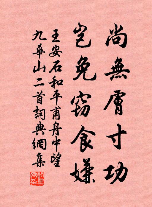 王安石尚无肤寸功,岂免窃食嫌书法作品欣赏
