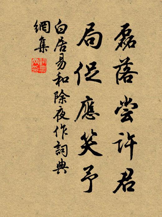 白居易磊落尝许君，局促应笑予书法作品欣赏