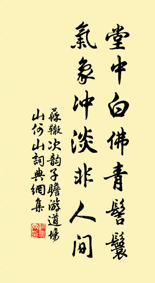 苏辙堂中白佛青髻鬟，气象冲淡非人间书法作品欣赏