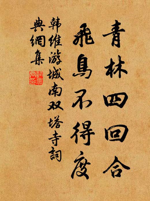 韩维青林四回合，飞鸟不得度书法作品欣赏