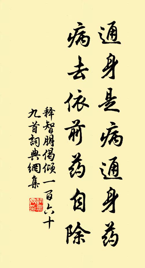 释智朋通身是病通身药，病去依前药自除书法作品欣赏