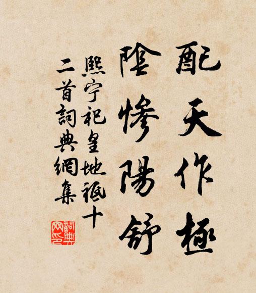 佚名配天作极，阴惨阳舒书法作品欣赏