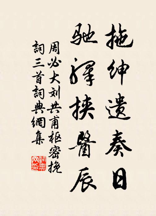 周必大拖绅遗奏日，驰驿挟医辰书法作品欣赏