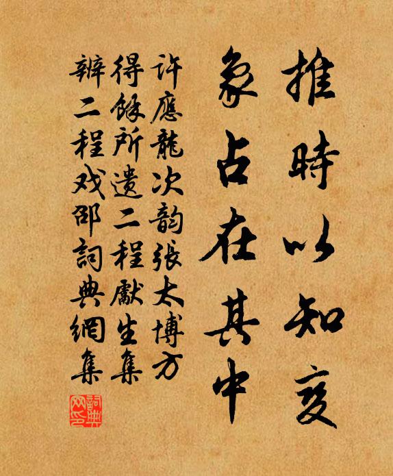 许应龙推时以知变,象占在其中书法作品欣赏