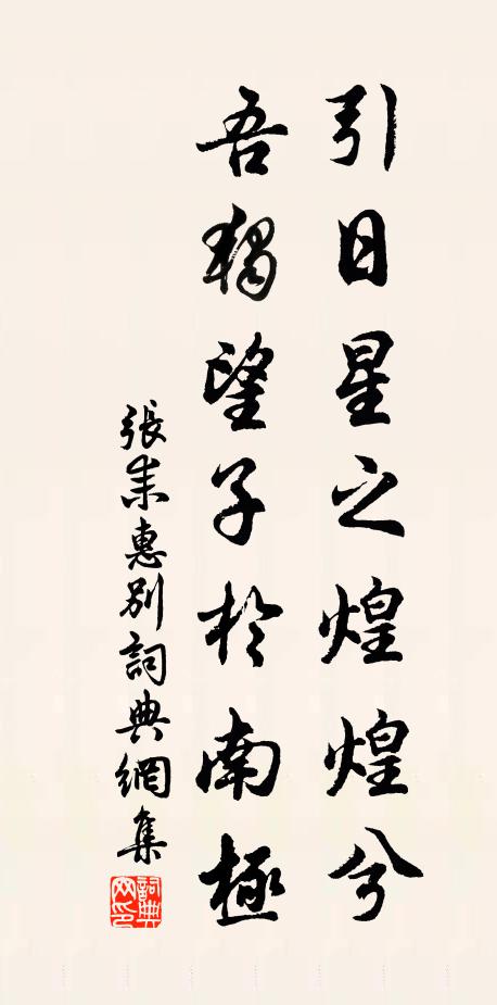 张耒引日星之煌煌兮，吾独望子于南极书法作品欣赏