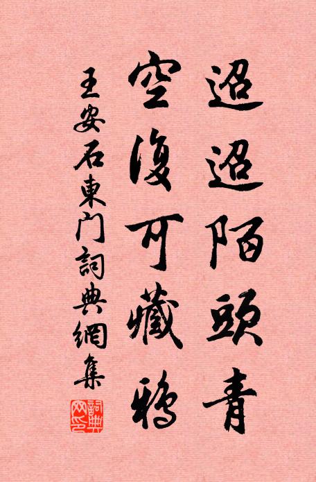王安石迢迢陌头青，空复可藏鸦书法作品欣赏