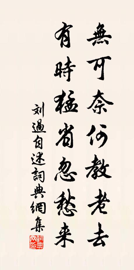 刘过无可奈何教老去，有时猛省忽愁来书法作品欣赏