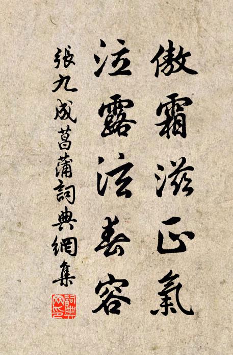 张九成傲霜滋正气，泣露泫春容书法作品欣赏