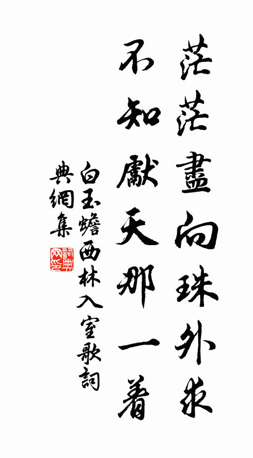 白玉蟾茫茫尽向珠外求，不知先天那一着书法作品欣赏
