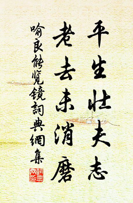 喻良能平生壮夫志，老去未消磨书法作品欣赏