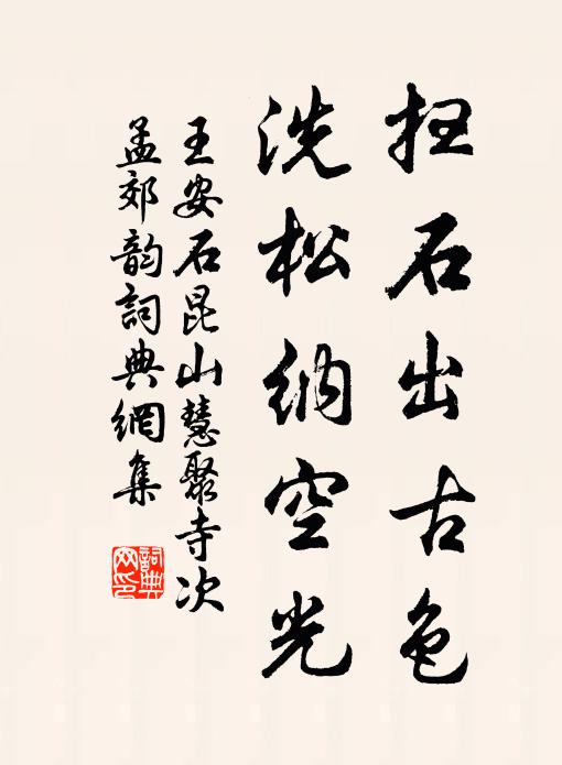 王安石扫石出古色，洗松纳空光书法作品欣赏