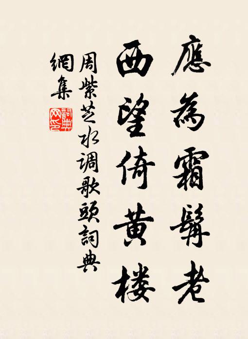 周紫芝应为霜髯老，西望倚黄楼书法作品欣赏