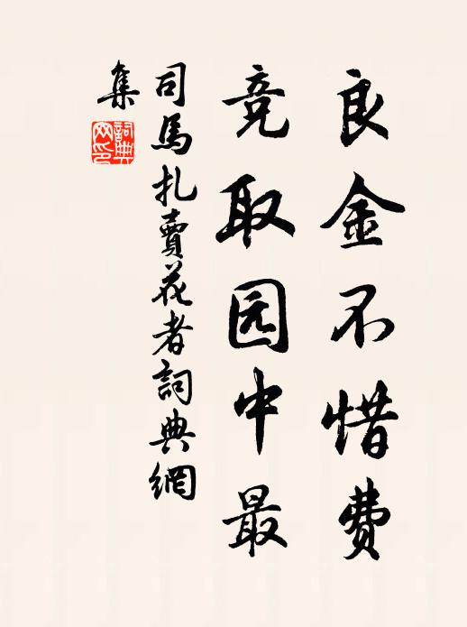 司马扎良金不惜费，竞取园中最书法作品欣赏