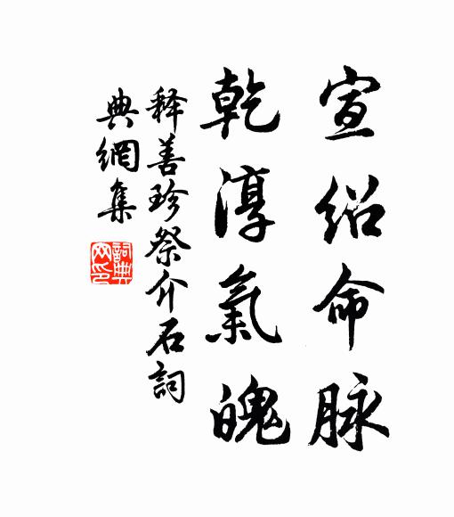 释善珍宣绍命脉，乾淳气魄书法作品欣赏