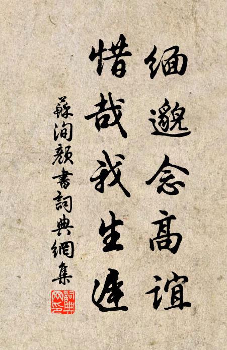苏洵缅邈念高谊，惜哉我生迟书法作品欣赏