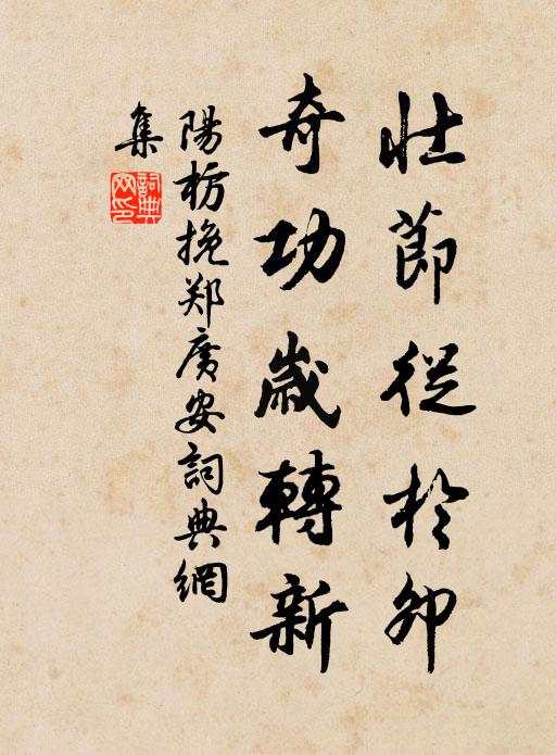 阳枋壮节从于卯，奇功岁转新书法作品欣赏