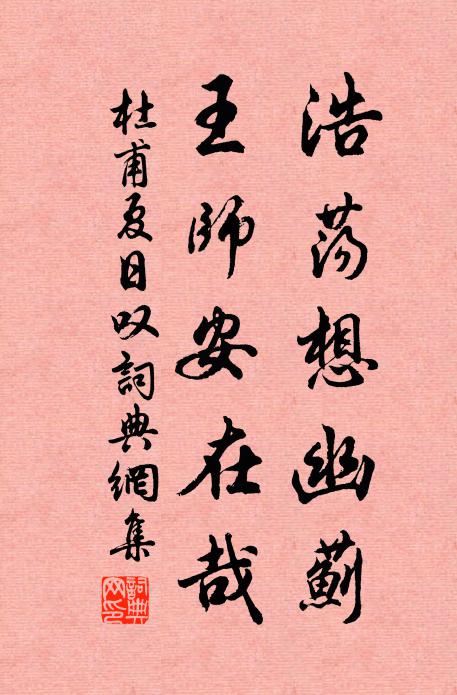 杜甫浩荡想幽蓟，王师安在哉书法作品欣赏