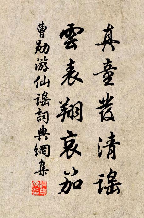 曹勋真童发清谣，云表翔哀笳书法作品欣赏