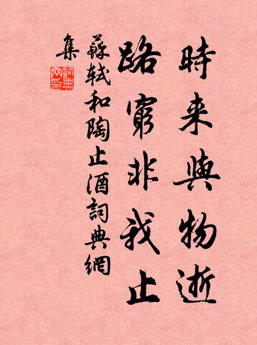 苏轼时来与物逝，路穷非我止书法作品欣赏