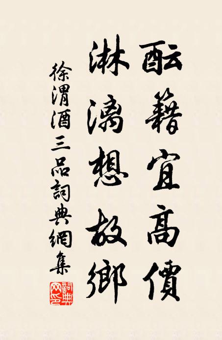 徐渭酝籍宜高价，淋漓想故乡书法作品欣赏