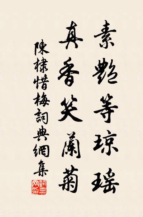 陈棣素艳等琼瑶，真香笑兰菊书法作品欣赏