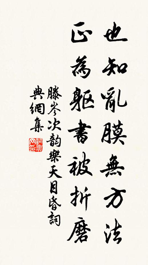 滕岑也知乱膜无方法，正为躯书被折磨书法作品欣赏