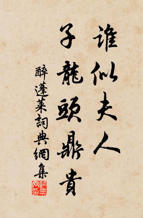 佚名谁似夫人，子龙头鼎贵书法作品欣赏
