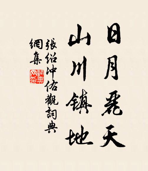 张绍日月丽天,山川镇地书法作品欣赏