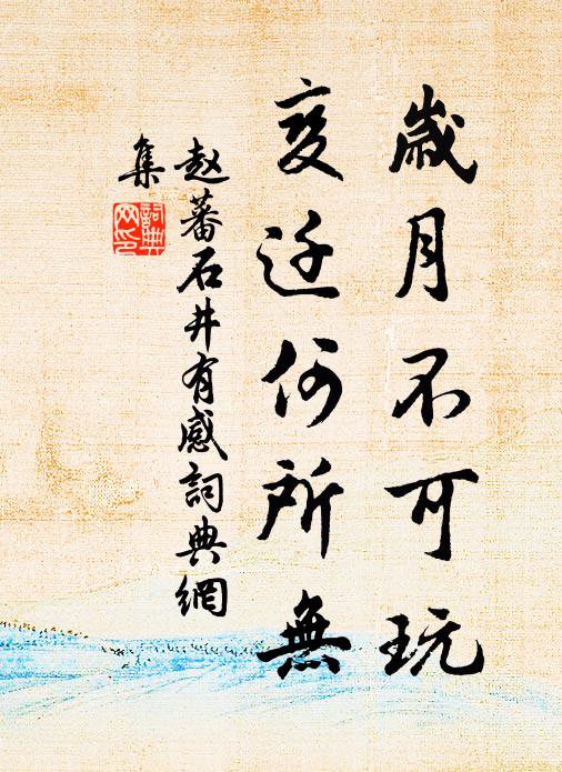 赵蕃岁月不可玩，变迁何所无书法作品欣赏