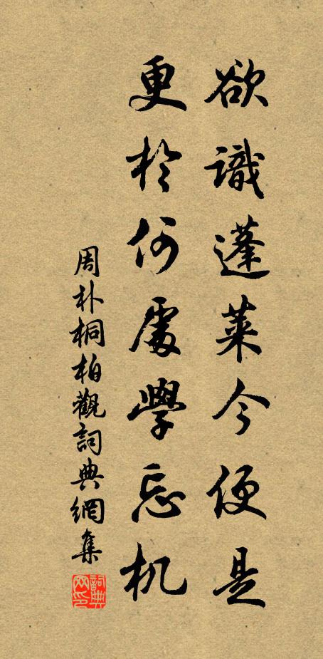 周朴欲识蓬莱今便是，更于何处学忘机书法作品欣赏
