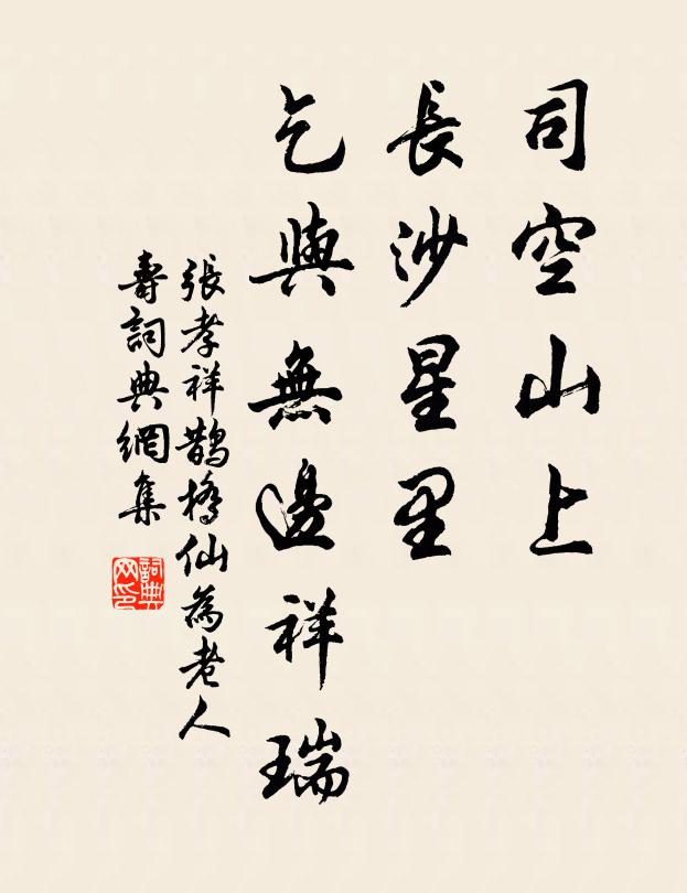 张孝祥司空山上，长沙星里，乞与无边祥瑞书法作品欣赏