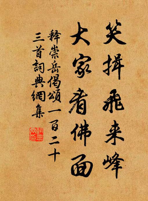 释崇岳笑揖飞来峰，大家看佛面书法作品欣赏