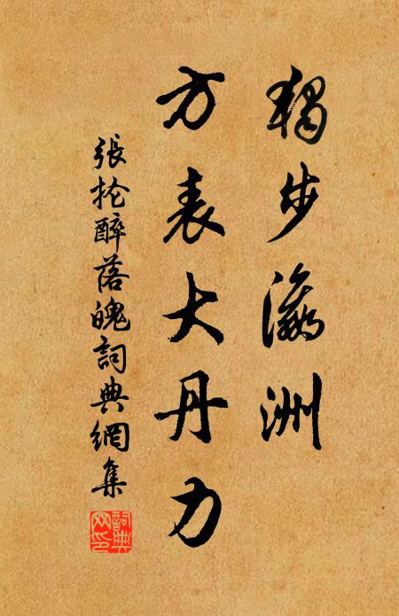 张抡独步瀛洲，方表大丹力书法作品欣赏
