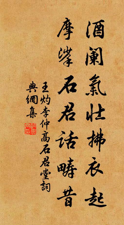 王灼酒阑气壮拂衣起，摩挲石君话畴昔书法作品欣赏