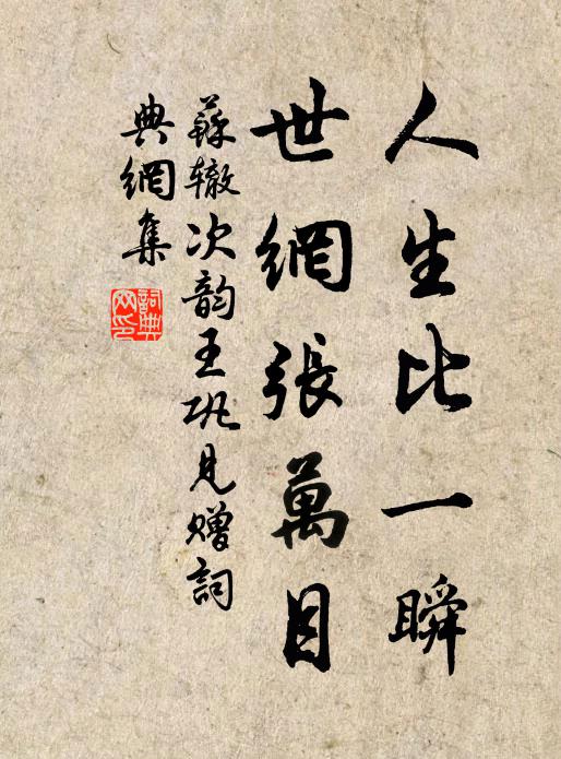 苏辙人生比一瞬，世网张万目书法作品欣赏
