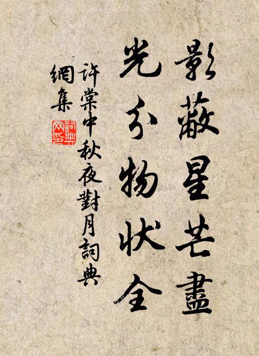 许棠影蔽星芒尽，光分物状全书法作品欣赏