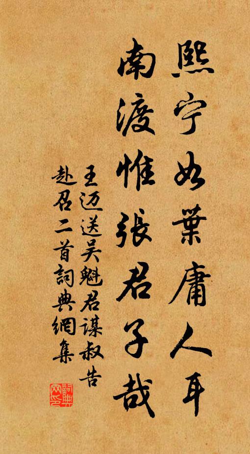 王迈熙宁如叶庸人耳，南渡惟张君子哉书法作品欣赏