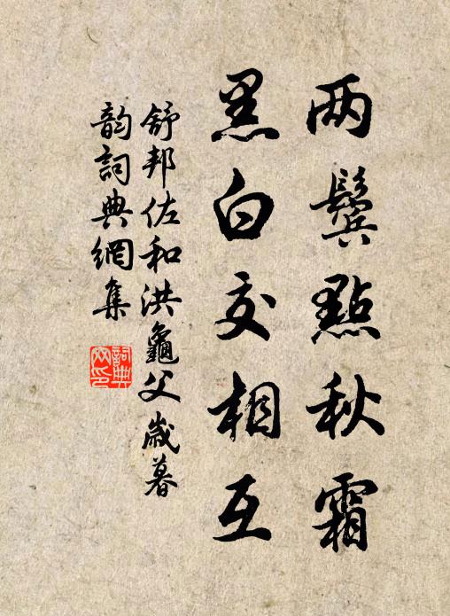 舒邦佐两鬓点秋霜，黑白交相互书法作品欣赏