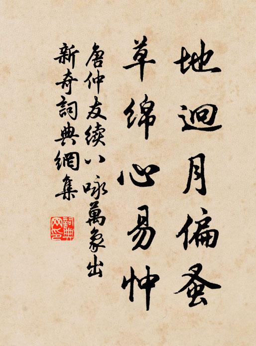 唐仲友地迥月偏蚤,草绵心易忡书法作品欣赏