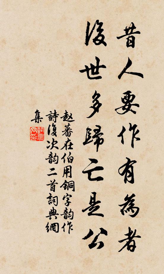 赵蕃昔人要作有为者，后世多归亡是公书法作品欣赏