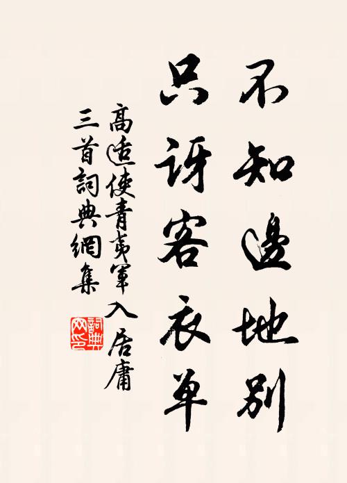 高适不知边地别，只讶客衣单书法作品欣赏