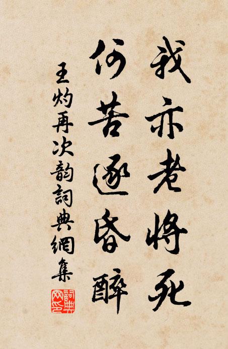 王灼我亦老将死，何苦逐昏醉书法作品欣赏
