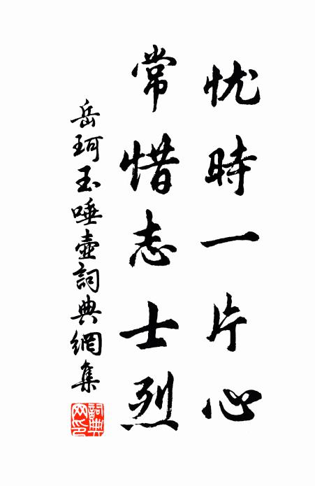岳珂忧时一片心，常惜志士烈书法作品欣赏