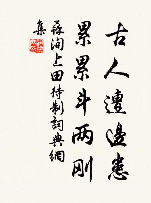 苏洵古人遭边患，累累斗两刚书法作品欣赏