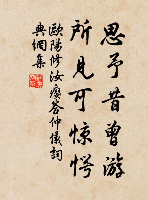 欧阳修思予昔曾游，所见可惊愕书法作品欣赏