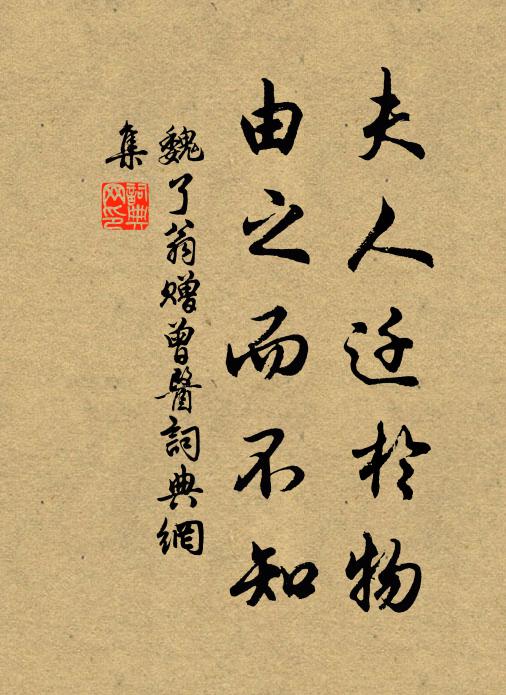 魏了翁夫人迁於物，由之而不知书法作品欣赏
