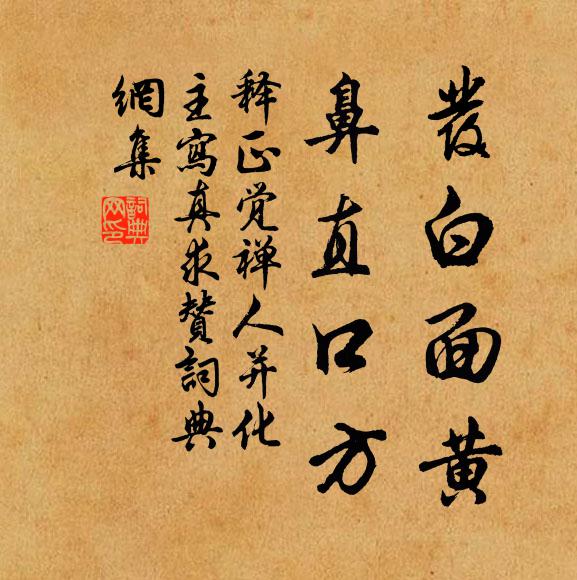 释正觉发白面黄，鼻直口方书法作品欣赏