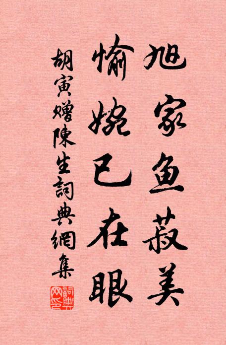 胡寅旭家鱼菽美，愉婉已在眼书法作品欣赏